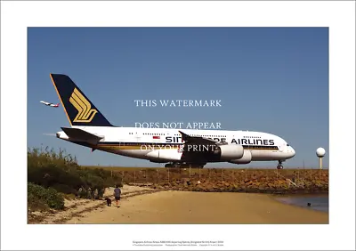 $19.95 • Buy Singapore Airlines Airbus A380 A3 Art Print – Sydney Airport – 42 X 29 Cm Poster