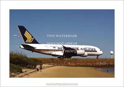 $33.20 • Buy Singapore Airlines Airbus A380 A3 Art Print – Sydney Airport – 42 X 29 Cm Poster