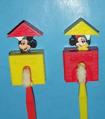  Mickey's House  Avon Kids Mickey Mouse & Minnie Toothbrush Holder Vintage 1994 • $21