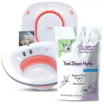 Fivona Yoni Steam Kit 2 In 1 Bundle Of Seat With Blue Moon Recipe Steaming Herbs • $26.99