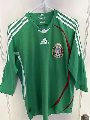 Mexico 2008 Adidas Home Soccer Jersey Football Kit 3/4 Sleeve Sz YXL  Youth • $30