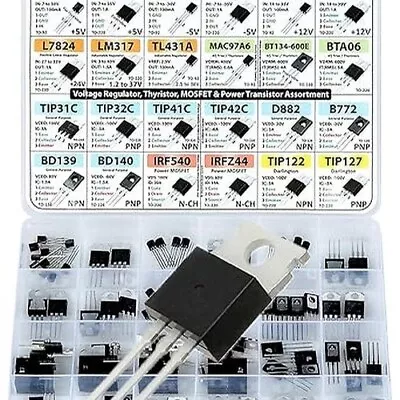 Voltage Regulator Assortment Kit Transistor Power Mosfet Thyristor And 82 Pcs Va • $51.99