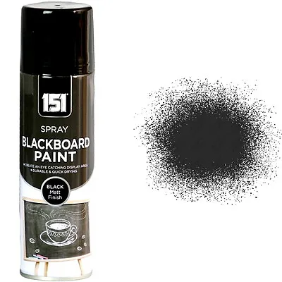 1 X Blackboard Spray Paint Bedroom School Room 250ml Chalk Board Black Matt 151 • £4.39