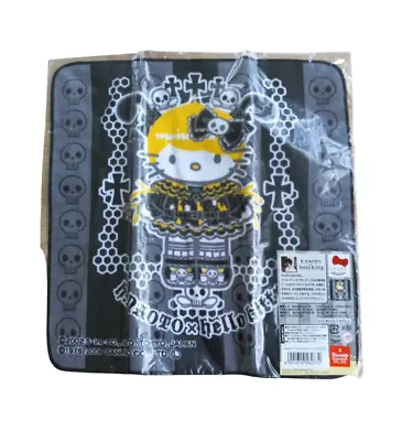 Rare Sanrio H.NAOTO X Hello Kitty Collab Gothic Lolita Skull Washcloth Japan NIP • $12.99