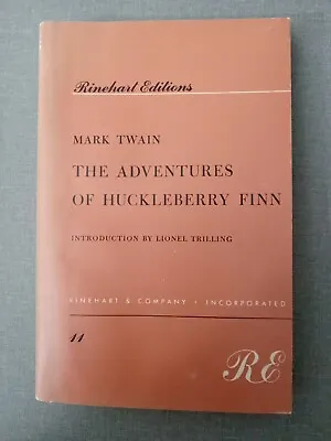 The Adventures Of Huckleberry Finn By Mark Twain 1958 Vintage Rinehart Trade PB • $4.34