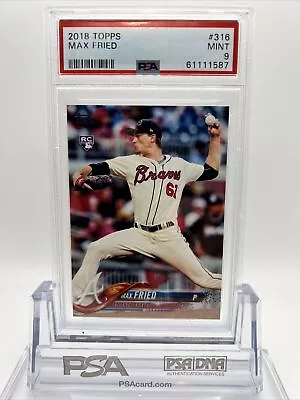 2018 Topps Max Fried Rookie Baseball Card #316 PSA 9 Mint • $19.95