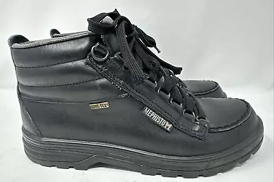 Mephisto Women Gore-Tex Leather Waterproof Black Hiking Ankle Boots Niki Sz 8.5 • $45.99