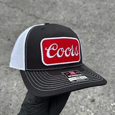 New Coors Richardson 112 Vintage Snapback Trucker Hat Black White • $29.95