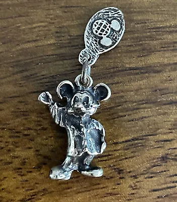 Vintage Walt Disney Productions Sterling Waving Mickey Mouse Charm • $19.99