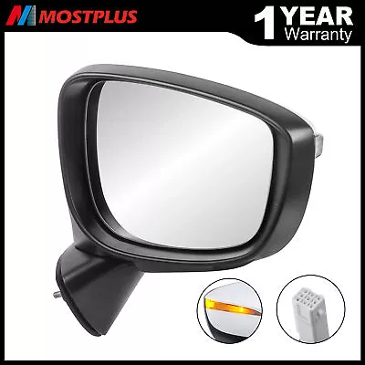 Passenger Side Heated Manual Fold Mirror For 2015-16 Mazda CX-5 W/ Signal 6 Wire • $59.99