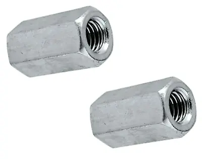 M14 (14MM) DEEP NUT STEEL ZINC PLATED BZP M14x2 THREADED BAR CONNECTOR X2PC • £5.99