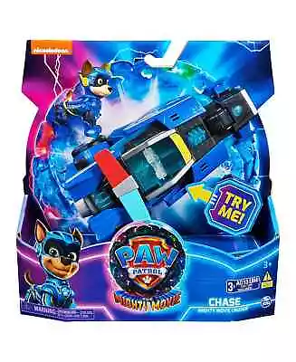 PAW Patrol The Mighty Movie Toy Car With Lights Sounds & Chase Figure NIB • $13