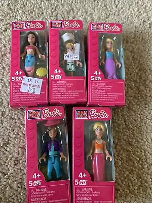 5 Different BARBIE 2013 Mega Bloks Dolls + Mermaids 80260 • $20