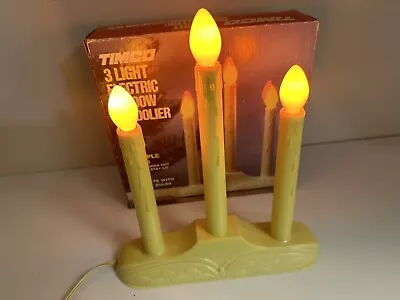 Vintage Timco 3 Light Candelabra Christmas Candle Window Candolier Electric • $15.45