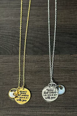 Mustard Seed Mountains Faith Christian Deep Waters I Will Be Necklace Jewelry • $14.99