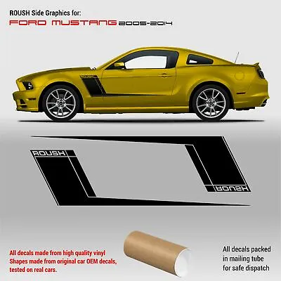 ROUSH Side Stripes Graphic For Ford Mustang 2005 - 2014 • $93.33