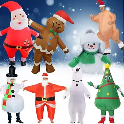 £29.41 • Buy Christmas Inflatable Santa Claus Jumpsuit Adult Blow Up Xmas Costume Suit Dress
