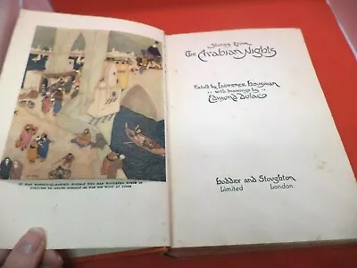 STORIES FROM ARABIAN NIGHTS Old Antique Childrens Book LAURENCE HOUSMAN DULAC • £34.99