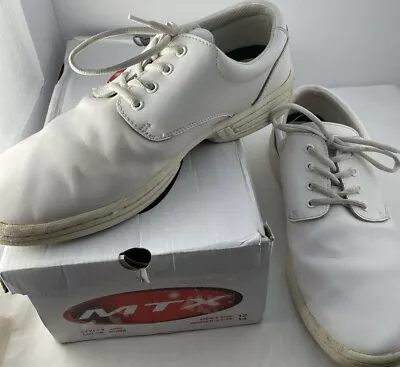 MTX DSI Marching Band Oxford Leather White Unisex Shoes Mens Size 12 / WOMENS 14 • $29.50
