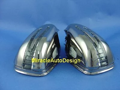 2 Arrow Led Dark Chrome Mirror Covers For 2007-2009 Mercedes Benz W211 E-class • $185.93