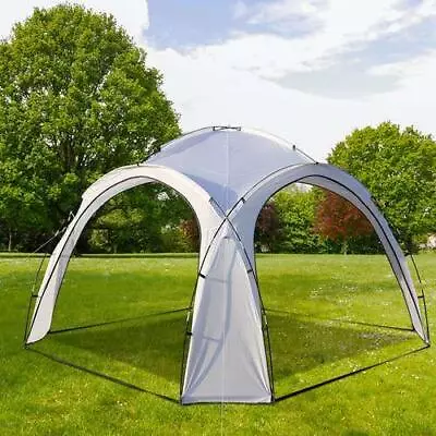 White Outdoor Garden Dome Gazebo 3.5 X 3.5m Tent Shelter Camping Waterproof • £51.95