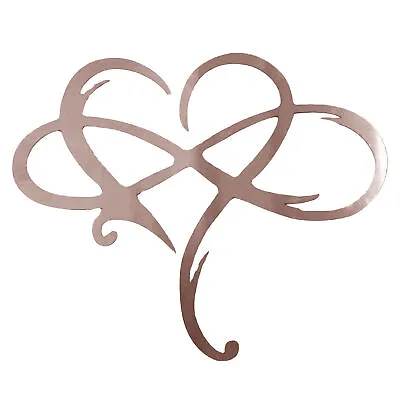 Wedding Art Stainless Steel Durable Infinite Heart Sign Wall Decoration For Home • £11.64