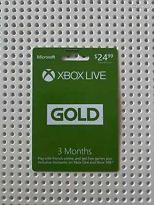 Xbox LIVE 3 Month Game Pass Core Gold Membership For Xbox 360 / XBOX ONE Card • $20