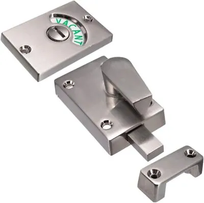 Door Lock Indicator Toilet Bathroom Lock Vacant/Engaged Chrome Latch Indicatin • $26.99