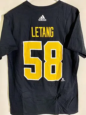 Adidas  NHL T-Shirt Pittsburgh Penguins Kris Letang Black Sz L • $9.99