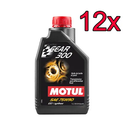 [Case Of 12] Motul Gear 300 Full Synthetic 75W-90 Tranny Differential Oil 1L • $221.88