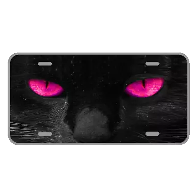 Custom Personalized License Plate Car Auto Tag Design With Cat Pink Eyes • $14.95