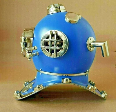 £231.83 • Buy Antique Blue 18  Diving Helmet US Navy Mark V Scuba Divers Helmet Replica Gift