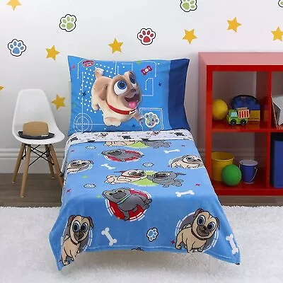 Disney Puppy Dog Pals 4 Piece Toddler Bedding Set - Puppy Pal Fun • $29.95