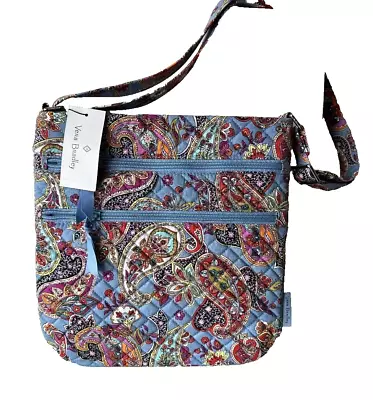 NWT $80 Vera Bradley Triple Zip Hipster Crossbody Bag In Provence Paisley • $44.99