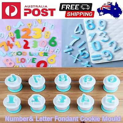 Cake Decorating Set Alphabet Number Letter Fondant Icing Cutter Mold Mould Tool • $19.99