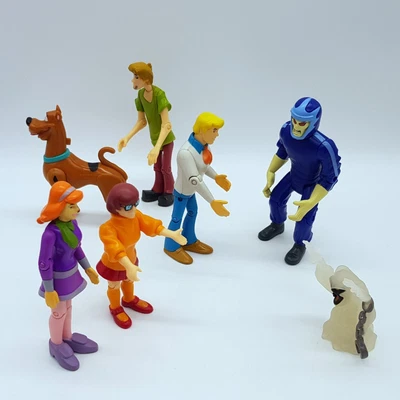 £9.99 • Buy Scooby Doo Figures Pop Out Eyes Scooby + Velma Shaggy Fred Daphne Phantom Racer