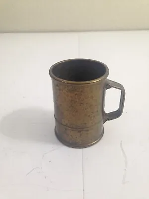 Vtg Brass Measuring Beaker Cup Mug Tankard Two Sided For Different Measures • $27.99