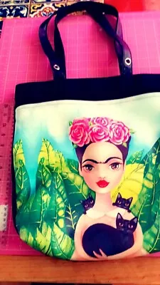 Frida Kahlo Shoulder Bag Purse Black NEW • $19.95