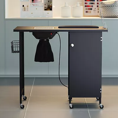 Nail Tech Table Station Manicure Table Spa Salon Drawer Tray Swing-arm Led Lamp • £175.95