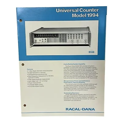 Racal-dana Model 1994 Universal Counter Technical Data Sheet • $24.95