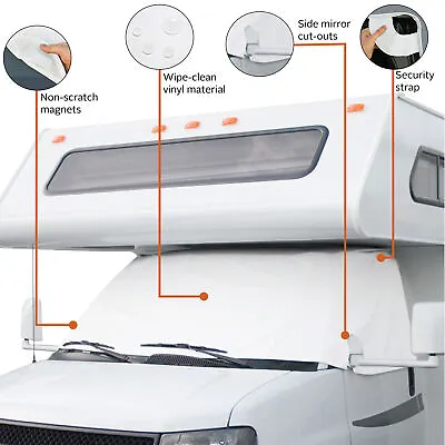$49.49 • Buy RV Windshield Snow Cover Car Window Snow Cover For Class C Ford E450 '04 - '15