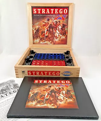 STRATEGO Board Game Milton Bradley Nostalgia Series 2002 Wooden Box Complete • $24.99