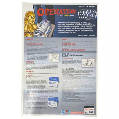 Operation Star Wars Edition R2-D2 C-3PO 2012 Replacement Instructions • $2.99