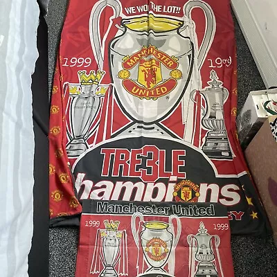 Manchester United 1999 Champions Single Bedding Set Also Reversible • £5.99