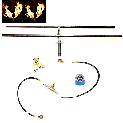 EasyFirePits Pre-Plumbed Gas Fire Pit Kit & Lifetime Warr 316 Stainless Burner • $247