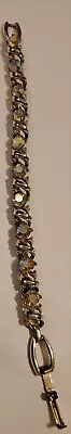 Crystal Aurora Borealis AB Rhinestone Bracelet  7  Silvertone • $19.99