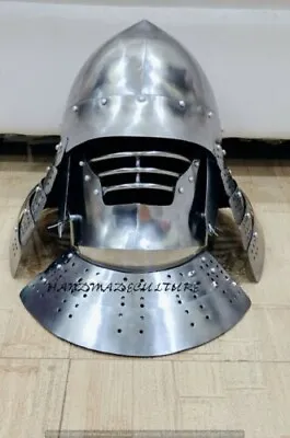 SCA Samurai Warrior Helmet In 16Ga Steel Style Working Medieval Japanese Armor • $540