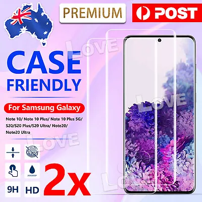 For Samsung Note20 S20 Note S10 Plus Ultra Tempered Glass Screen Protector • $5.45