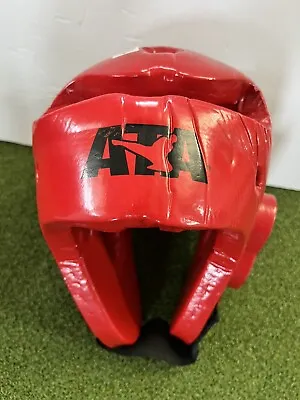 ATA MACHO Martial Arts Taekwondo Karate Helmet Head Gear Youth Large Red • $21