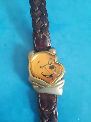 Vintage Timex Winnie The Pooh Ladies Watch Braided Leather Band.NEEDS BATTERY. • $9.71